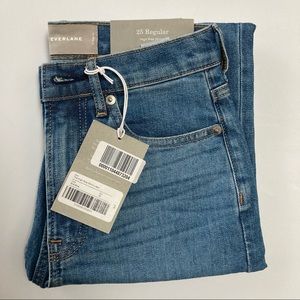 NWT 25 Everlane Blue Skinny Jeans High Rise Cotton